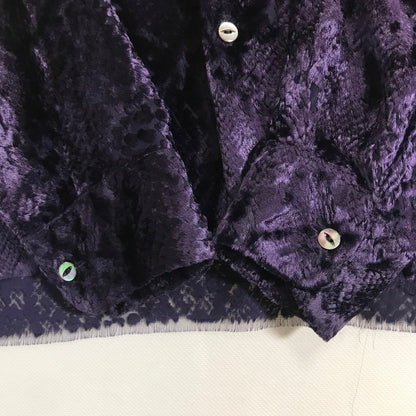 【中古品】【メンズ】 NEEDLES ニードルズ J0153 C.O.B.ONE-UP SHIRT 長袖 シャツ ベルベット トップス 古着 140-251002-mh-03-fuz サイズ：S カラー：パープル 万代Net店