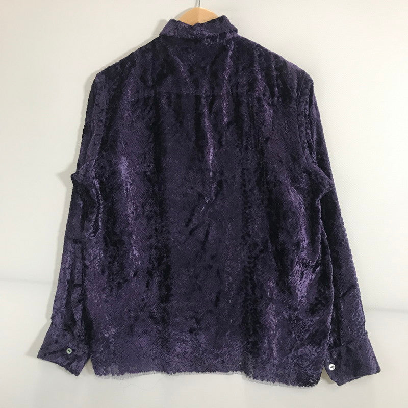 【中古品】【メンズ】 NEEDLES ニードルズ J0153 C.O.B.ONE-UP SHIRT 長袖 シャツ ベルベット トップス 古着 140-251002-mh-03-fuz サイズ：S カラー：パープル 万代Net店