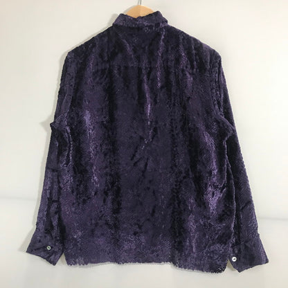 【中古品】【メンズ】 NEEDLES ニードルズ J0153 C.O.B.ONE-UP SHIRT 長袖 シャツ ベルベット トップス 古着 140-251002-mh-03-fuz サイズ：S カラー：パープル 万代Net店