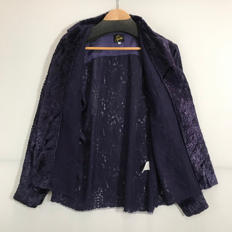 【中古品】【メンズ】 NEEDLES ニードルズ J0153 C.O.B.ONE-UP SHIRT 長袖 シャツ ベルベット トップス 古着 140-251002-mh-03-fuz サイズ：S カラー：パープル 万代Net店