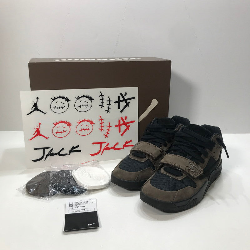 【中古品】【レディース】 TRAVIS SCOTT×NIKE トラヴィススコット × ナイキ FZ8117-204 JORDAN JUMPMAN JACK TR ジョーダン ジャンプマン ジャック スニーカー 靴 2024 166-251002-mh-12-fuz サイズ：24 カラー：ブラウン ブラック 万代Net店