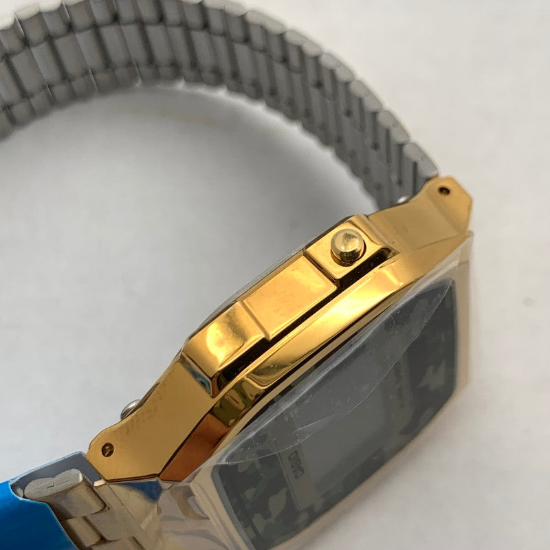 【中古美品】【メンズ】 CASIO カシオ A168WEGC-3DF 腕時計 カラー:ゴールド CAMO クオーツ 本体のみ 時計 197-260715-io-13-fuzh 万代Net店