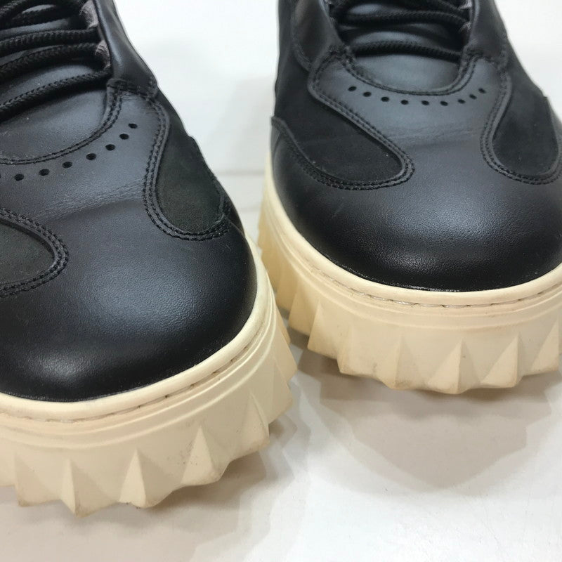 【中古品】【メンズ】 SALVATORE FERRAGAMO サルバトーレ フェラガモ AARON スニーカー シューズ 靴 183-251006-mh-15-fuz サイズ：M(6.5表記) カラー：ブラック 万代Net店
