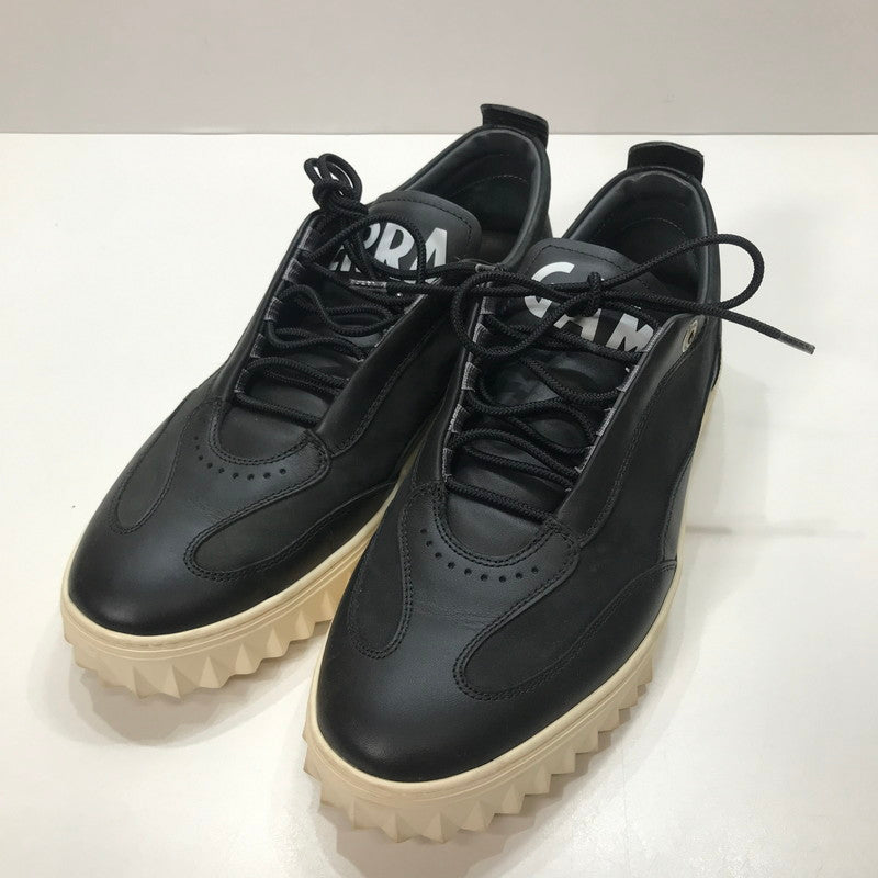 【中古品】【メンズ】 SALVATORE FERRAGAMO サルバトーレ フェラガモ AARON スニーカー シューズ 靴 183-251006-mh-15-fuz サイズ：M(6.5表記) カラー：ブラック 万代Net店