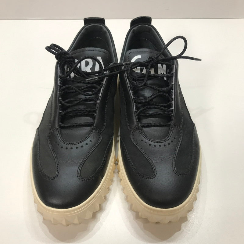 【中古品】【メンズ】 SALVATORE FERRAGAMO サルバトーレ フェラガモ AARON スニーカー シューズ 靴 183-251006-mh-15-fuz サイズ：M(6.5表記) カラー：ブラック 万代Net店