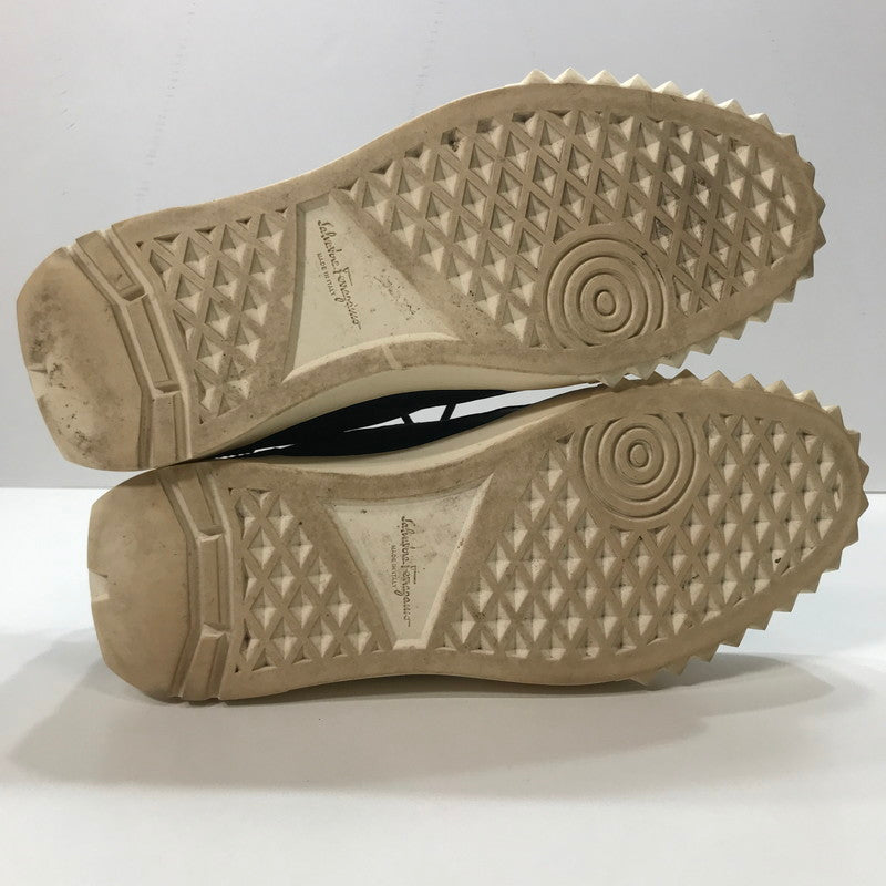 【中古品】【メンズ】 SALVATORE FERRAGAMO サルバトーレ フェラガモ AARON スニーカー シューズ 靴 183-251006-mh-15-fuz サイズ：M(6.5表記) カラー：ブラック 万代Net店