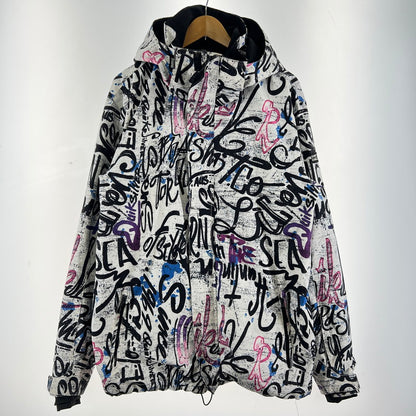 【中古品】【メンズ】 QUIK SILVER クイックシルバー ウェア スノーウェア スノボ スキー ジャケット アウター 上着 ※汚れあり 127-261022-io-02-fuz サイズ：L カラー：ホワイト 万代Net店