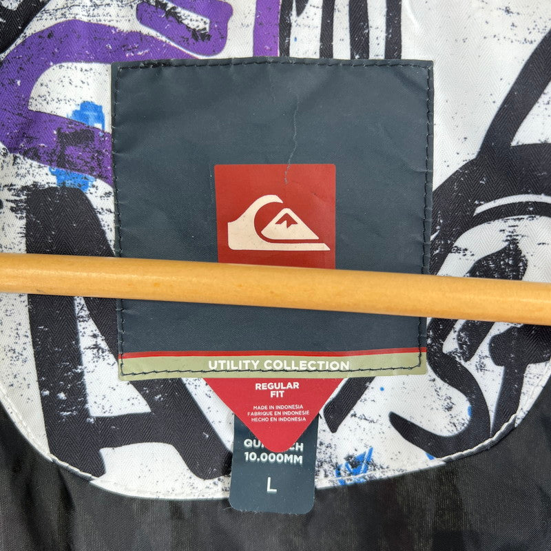 【中古品】【メンズ】 QUIK SILVER クイックシルバー ウェア スノーウェア スノボ スキー ジャケット アウター 上着 ※汚れあり 127-261022-io-02-fuz サイズ：L カラー：ホワイト 万代Net店