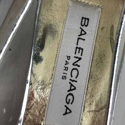 【中古品】【レディース】 BALENCIAGA バレンシアガ パンプス 靴 シルバー 36 1/2 サイズ 穴あり 傷みあり 167-260420-ny-07-fuzh 万代Net店