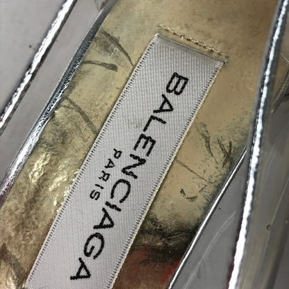 【中古品】【レディース】 BALENCIAGA バレンシアガ パンプス 靴 シルバー 36 1/2 サイズ 穴あり 傷みあり 167-260420-ny-07-fuzh 万代Net店