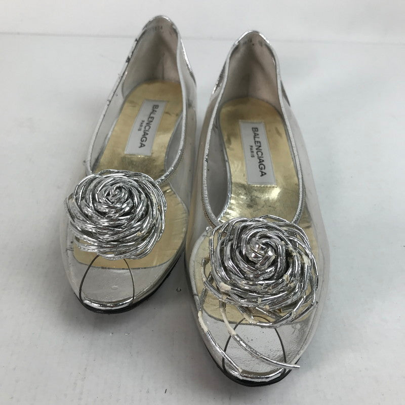 【中古品】【レディース】 BALENCIAGA バレンシアガ パンプス 靴 シルバー 36 1/2 サイズ 穴あり 傷みあり 167-260420-ny-07-fuzh 万代Net店