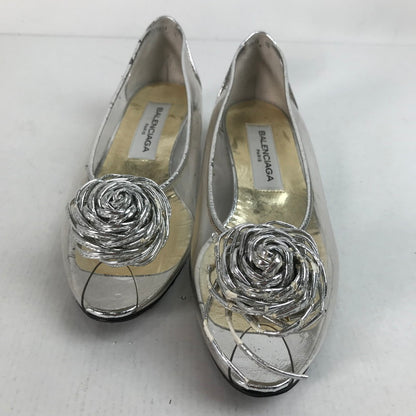 【中古品】【レディース】 BALENCIAGA バレンシアガ パンプス 靴 シルバー 36 1/2 サイズ 穴あり 傷みあり 167-260420-ny-07-fuzh 万代Net店