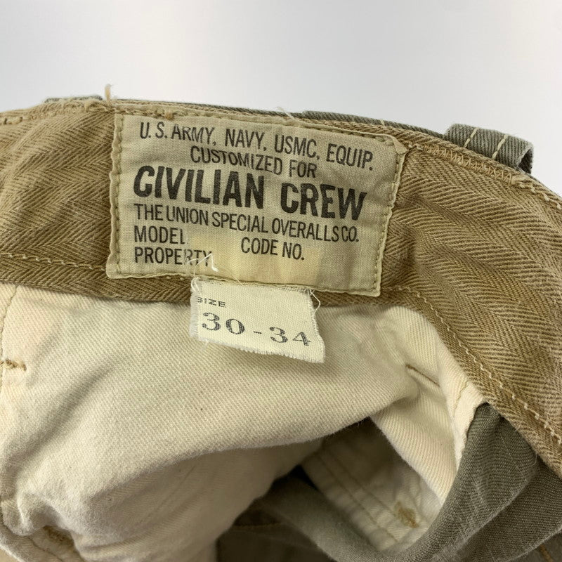 【中古品】【メンズ】 FREEWHEELERS CIVILIAN CREW WORK PANT フリーホイーラーズ 156-251016-st-13-fuz サイズ：30-40 カラー：カーキ 万代Net店