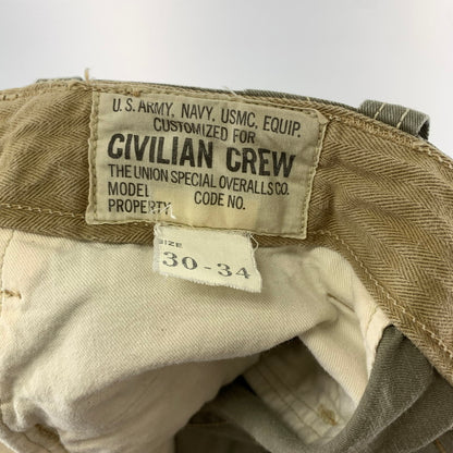 【中古品】【メンズ】 FREEWHEELERS CIVILIAN CREW WORK PANT フリーホイーラーズ 156-251016-st-13-fuz サイズ：30-40 カラー：カーキ 万代Net店