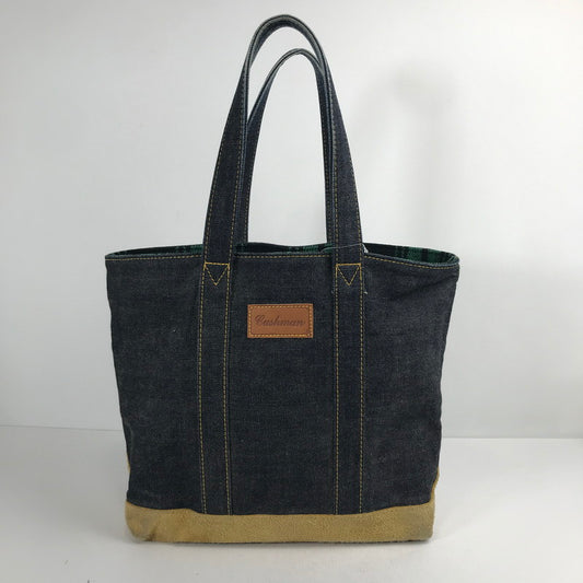 【中古品】 CUSHMAN クッシュマン DENIM TOTE BAG 13.5oz デニム トートバッグ キャンバス カバン 188-260128-mh-01-fuz カラー：インディゴ 万代Net店