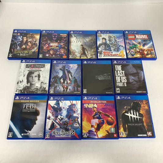 【中古品】 PS4 13本まとめ　プレステ ソフト セット FF ラストオブアス デットバイデイライト他 ゲーム 023-251015-nm-10-fuz 万代Net店
