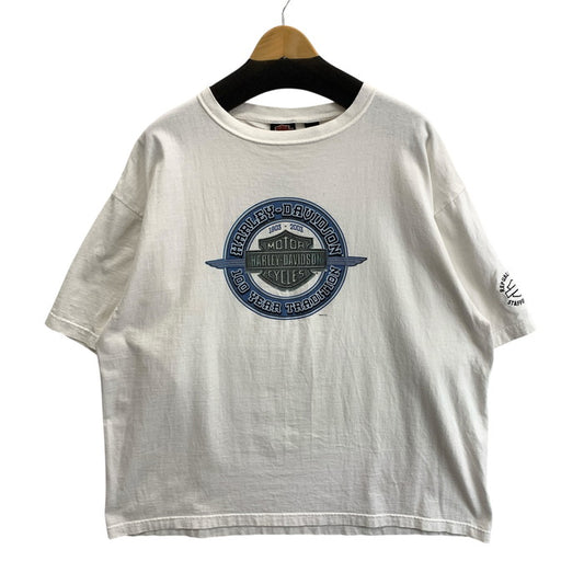 【中古品】【メンズ】 HARLEY DAVIDSON ハーレーダビッドソン 半袖Tシャツ ブランド 古着 145-260110-gm-17-fuz サイズ：2XL カラー：ホワイト 万代Net店