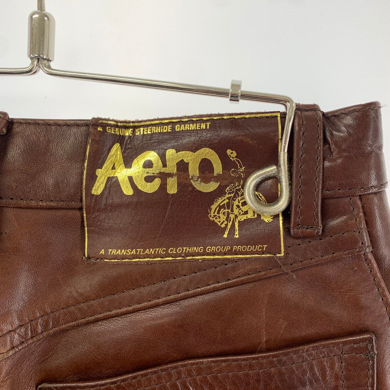 【中古品】【メンズ】 AERO LEATHER LEATHER PANTS エアロ レザー 156-251109-st-18-fuz サイズ：27 カラー：ブラウン 万代Net店