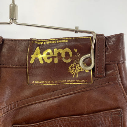 【中古品】【メンズ】 AERO LEATHER LEATHER PANTS エアロ レザー 156-251109-st-18-fuz サイズ：27 カラー：ブラウン 万代Net店