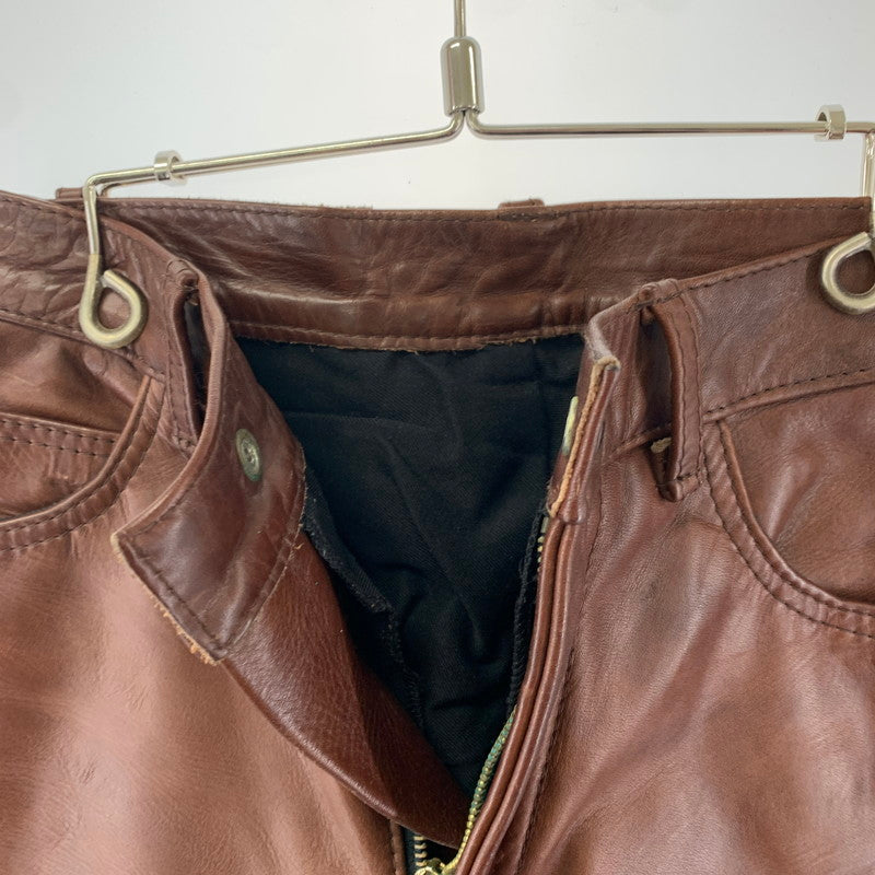 【中古品】【メンズ】 AERO LEATHER LEATHER PANTS エアロ レザー 156-251109-st-18-fuz サイズ：27 カラー：ブラウン 万代Net店