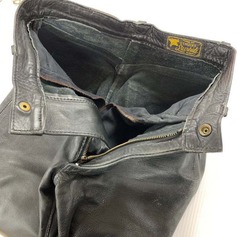 【中古品】【メンズ】 AERO LEATHER エアロ レザー LEATHER PANTS レザー パンツ ライダース パンツ ボトムス 古着 156-260220-mh-10-fuz サイズ：不明 カラー：ブラック 万代Net店