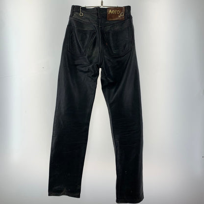 【中古品】【メンズ】 AERO LEATHER エアロ レザー LEATHER PANTS レザー パンツ ライダース パンツ ボトムス 古着 156-260220-mh-10-fuz サイズ：不明 カラー：ブラック 万代Net店