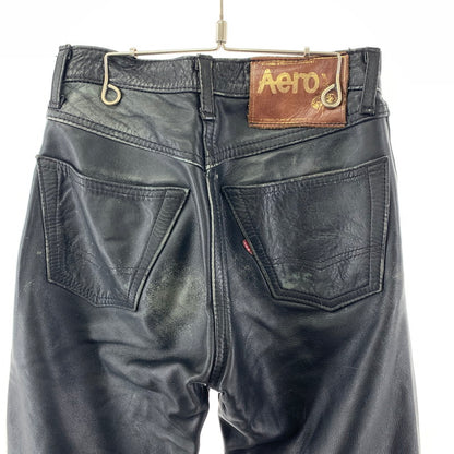 【中古品】【メンズ】 AERO LEATHER エアロ レザー LEATHER PANTS レザー パンツ ライダース パンツ ボトムス 古着 156-260220-mh-10-fuz サイズ：不明 カラー：ブラック 万代Net店
