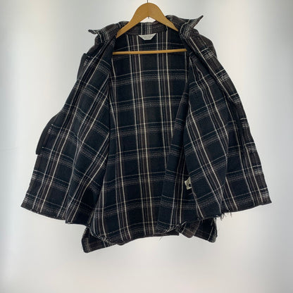 【中古品】【メンズ】 UNUSED COTTON ZIP CHECK SHIRT アンユーズド 140-251023-st-01-fuz サイズ：4 カラー：ブラウン 万代Net店