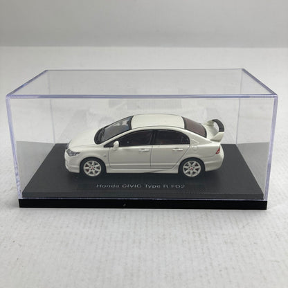 【中古品】 完備品 ホンダ シビック タイプR FD2 ホワイト (1 43 ダイキャスト 44293) 完成品 車 おもちゃ ※クリアケースにスレあり・箱に傷みあり 061-260721-io-74-fuzh 万代Net店