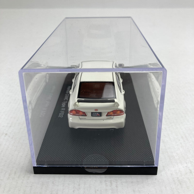 【中古品】 完備品 ホンダ シビック タイプR FD2 ホワイト (1 43 ダイキャスト 44293) 完成品 車 おもちゃ ※クリアケースにスレあり・箱に傷みあり 061-260721-io-74-fuzh 万代Net店