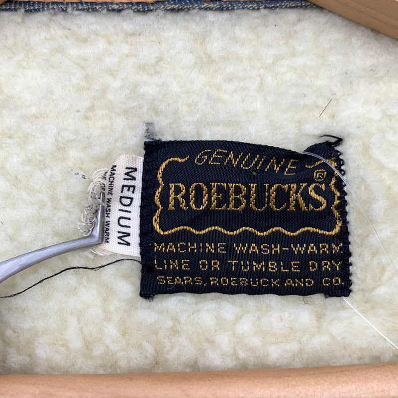 【中古品】【メンズ】 70s ROEBUCKS ローバックス デニムベスト 70年代 裏ボアベスト ブランド 古着 145-260628-gm-16-fuz サイズ：M カラー：ブルー 万代Net店