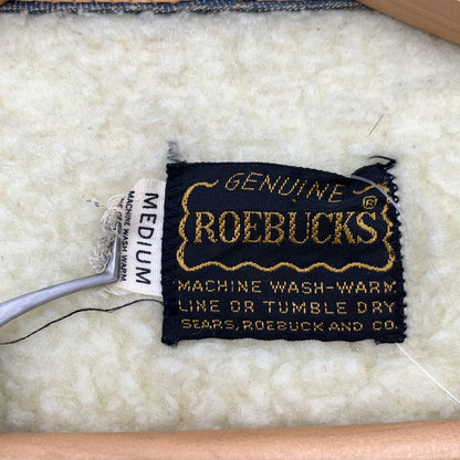 【中古品】【メンズ】 70s ROEBUCKS ローバックス デニムベスト 70年代 裏ボアベスト ブランド 古着 145-260628-gm-16-fuz サイズ：M カラー：ブルー 万代Net店