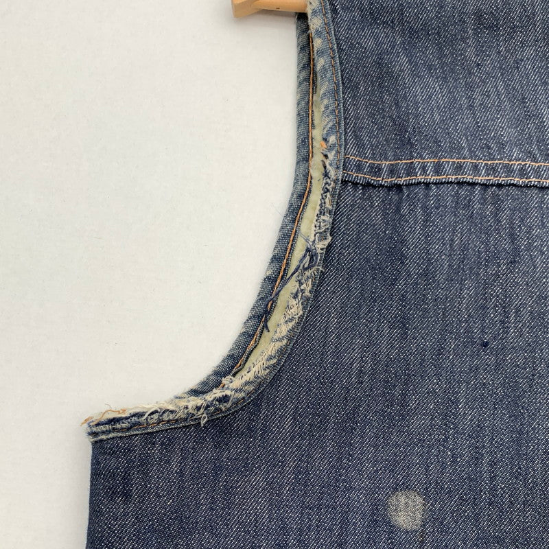 【中古品】【メンズ】 70s ROEBUCKS ローバックス デニムベスト 70年代 裏ボアベスト ブランド 古着 145-260628-gm-16-fuz サイズ：M カラー：ブルー 万代Net店