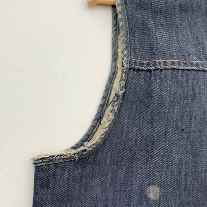 【中古品】【メンズ】 70s ROEBUCKS ローバックス デニムベスト 70年代 裏ボアベスト ブランド 古着 145-260628-gm-16-fuz サイズ：M カラー：ブルー 万代Net店
