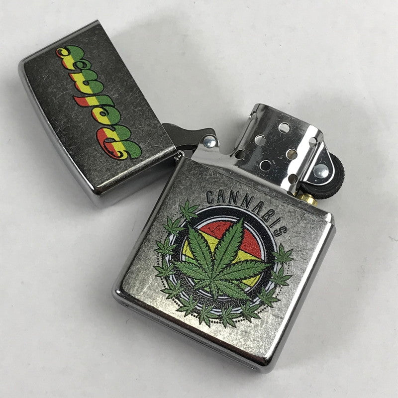 【現状渡し品】 ZIPPO オイルライター 喫煙具 23年製 箱付属 シルバー ガンジャ ライター 206-260206-io-02-fuz 万代Net店