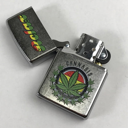 【現状渡し品】 ZIPPO オイルライター 喫煙具 23年製 箱付属 シルバー ガンジャ ライター 206-260206-io-02-fuz 万代Net店