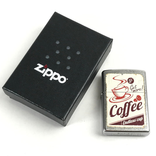【中古品】 ZIPPO オイルライター 喫煙具 COFFEE 23年製 箱付属 シルバー ライター 206-260206-io-03-fuz 万代Net店