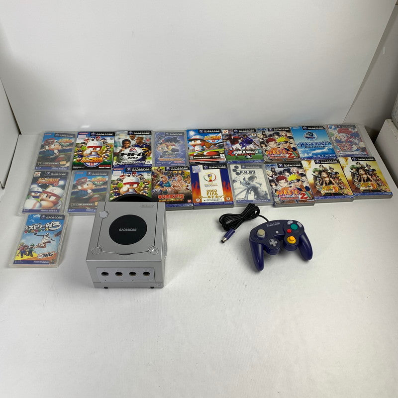 【現状渡し品】 ゲームキューブ 本体 コントローラー ソフト19本セット 　パワプロ ナルト キン肉マン 他 023-251029-ky-37-fuz 万代Net店