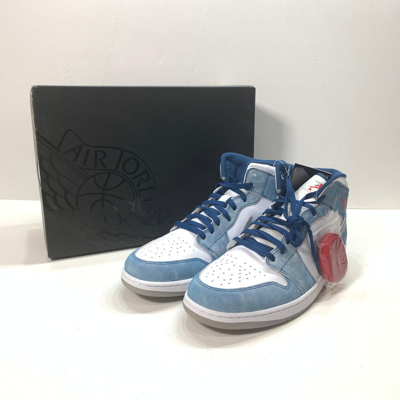 【中古美品】【メンズ】 NIKE NIKE ナイキ DN3706-401 AIR JORDAN 1 MID SE ”WHITE HYPER ROYAL RED" エアジョーダン 1 ホワイト ハイパー ロイヤル レッド スニーカー シューズ 靴 160-251030-mh-06-fuz サイズ：32 カラー：ホワイト ブルー 万代Net店