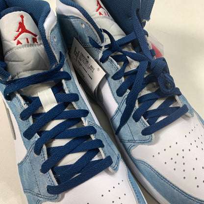 【中古美品】【メンズ】 NIKE NIKE ナイキ DN3706-401 AIR JORDAN 1 MID SE ”WHITE HYPER ROYAL RED" エアジョーダン 1 ホワイト ハイパー ロイヤル レッド スニーカー シューズ 靴 160-251030-mh-06-fuz サイズ：32 カラー：ホワイト ブルー 万代Net店