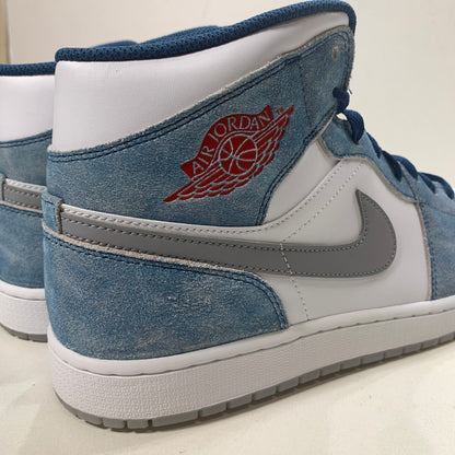 【中古美品】【メンズ】 NIKE NIKE ナイキ DN3706-401 AIR JORDAN 1 MID SE ”WHITE HYPER ROYAL RED" エアジョーダン 1 ホワイト ハイパー ロイヤル レッド スニーカー シューズ 靴 160-251030-mh-06-fuz サイズ：32 カラー：ホワイト ブルー 万代Net店