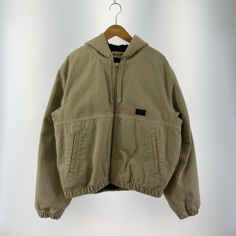 【中古品】【メンズ】 STUSSY ステューシー WORK JACKET CANVAS NEEDLE PUNCH ワーク ジャケット キャンバス ニードル パンチ ジャケット コート アウター 古着 142-251104-mh-06-fuz サイズ：M カラー：ベージュ 万代Net店