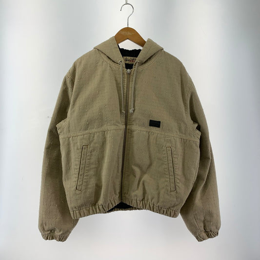 【中古品】【メンズ】 STUSSY ステューシー WORK JACKET CANVAS NEEDLE PUNCH ワーク ジャケット キャンバス ニードル パンチ ジャケット コート アウター 古着 142-251104-mh-06-fuz サイズ：M カラー：ベージュ 万代Net店