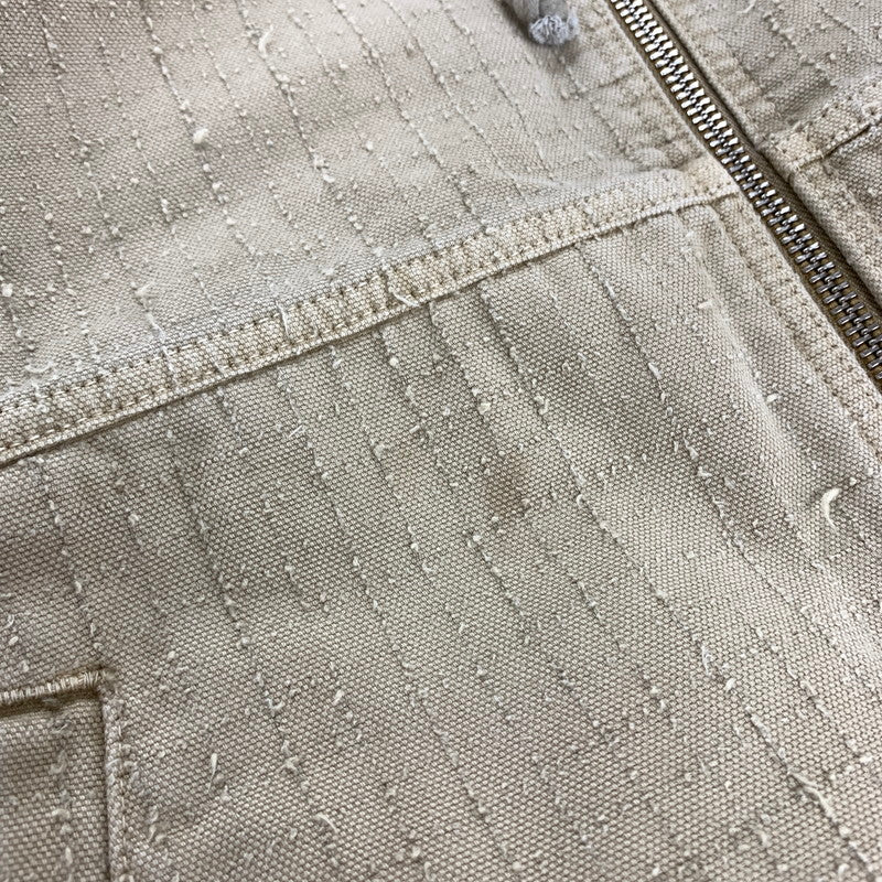 【中古品】【メンズ】 STUSSY ステューシー WORK JACKET CANVAS NEEDLE PUNCH ワーク ジャケット キャンバス ニードル パンチ ジャケット コート アウター 古着 142-251104-mh-06-fuz サイズ：M カラー：ベージュ 万代Net店
