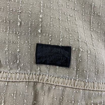 【中古品】【メンズ】 STUSSY ステューシー WORK JACKET CANVAS NEEDLE PUNCH ワーク ジャケット キャンバス ニードル パンチ ジャケット コート アウター 古着 142-251104-mh-06-fuz サイズ：M カラー：ベージュ 万代Net店
