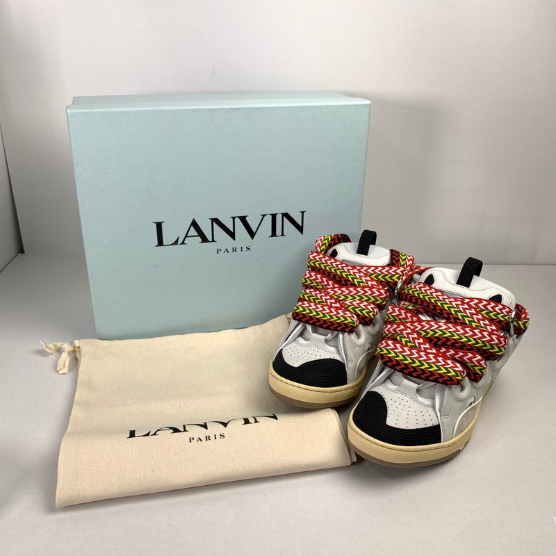 【中古美品】【メンズ】 LANVIN ランバン FM-SKRK11-DRAG-A20 CURB SNEAKERS カーブ スニーカー シューズ 靴 183-251104-mh-03-fuz サイズ：41 カラー：ホワイト 万代Net店
