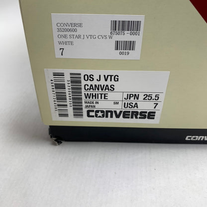 【中古美品】【メンズ】 CONVERSE ONE STAR ローカットスニーカー スニーカー 靴 コンバース 162-251102-st-06-fuz サイズ：25.5cm カラー：ホワイト 万代Net店