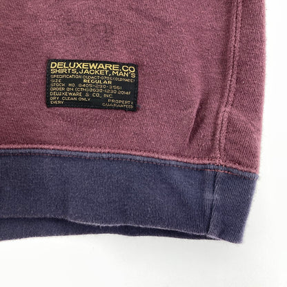 【中古品】【メンズ】 DELUXEWEAR デラックスウエア クルーネックスウェット メンズ Mサイズ ワインカラー 145-260129-mh-05-fuz 万代Net店