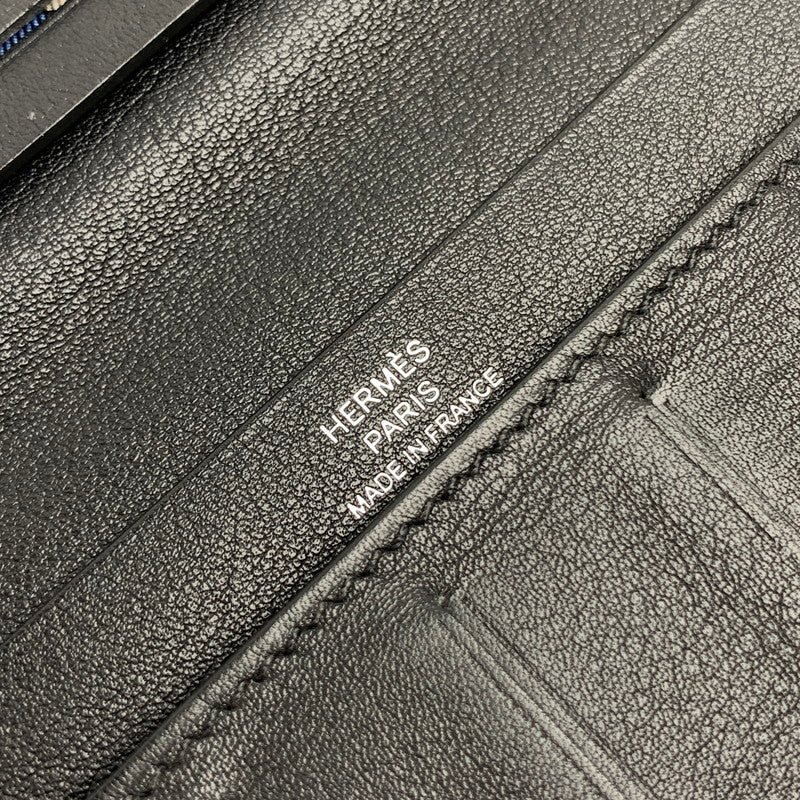 【中古品】【メンズ】 HERMES エルメス シチズン ツイル ロング ウォレット 財布 長財布 181-251104-mh-01-fuz カラー：ブラック 万代Net店