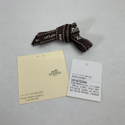 【中古品】【メンズ】 HERMES エルメス シチズン ツイル ロング ウォレット 財布 長財布 181-251104-mh-01-fuz カラー：ブラック 万代Net店